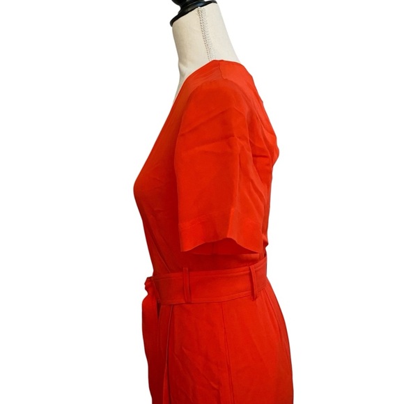A.L.C. Claire Red Silk Wrap Handkerchief Midi Dress Size 2 NWT $575 - Picture 6 of 15